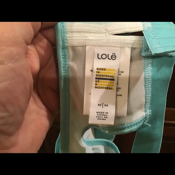 Lole “Alpine bra”, aqua splash heather, NWT, UPF - Picture 7 of 8